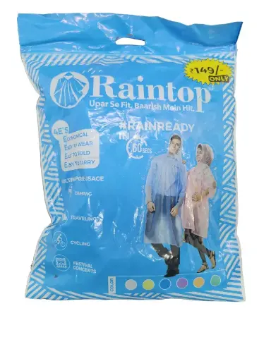 Raintop Rain Coat Adult Free Size 900 cart